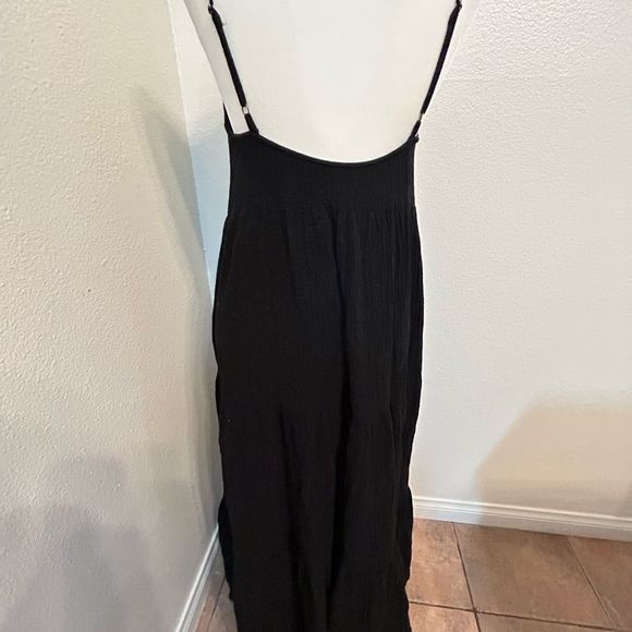 Anthropology Harlow Tie-Front Maxi Dress Charlie Holiday, size M, black - Picture 11 of 12